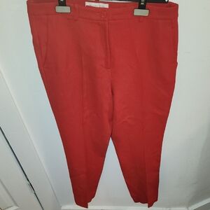 Michael Kors Collection Women's Samantha Crepe Sable Pants . Poppy Color